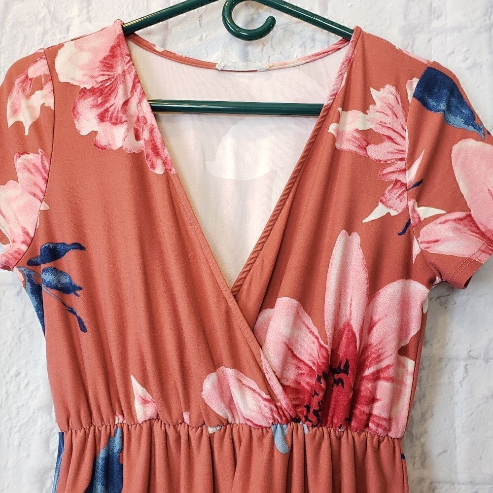 REB & J. 220 Floral High Low Maxi Dress Small - Picture 6 of 6